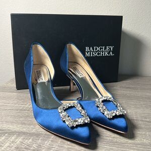 Badgley Mischka Collection Cher Crystal Embellished Pump Wedding Heel Shoes